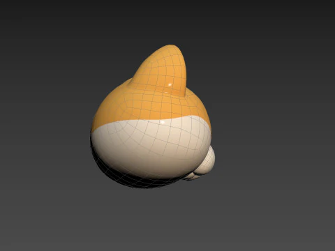 Prop189 Shiba Dog Head 3D Model