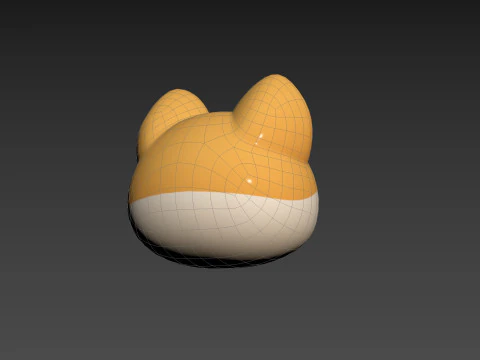 Prop189 Shiba Dog Head 3D Model