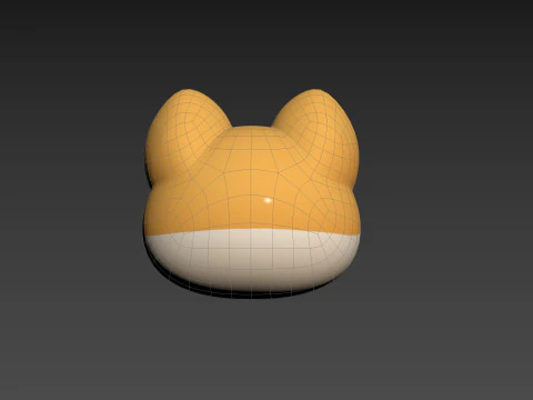 Prop189 Shiba Dog Head 3D Model