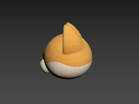 Prop189 Shiba Dog Head 3D Model