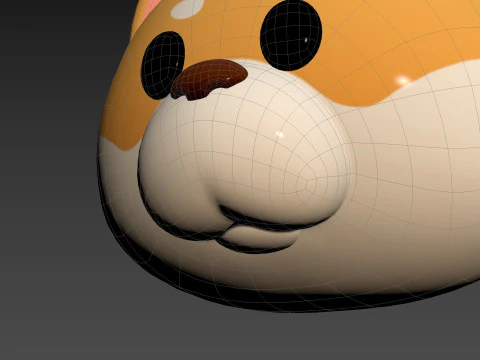 Prop189 Shiba Dog Head 3D Model
