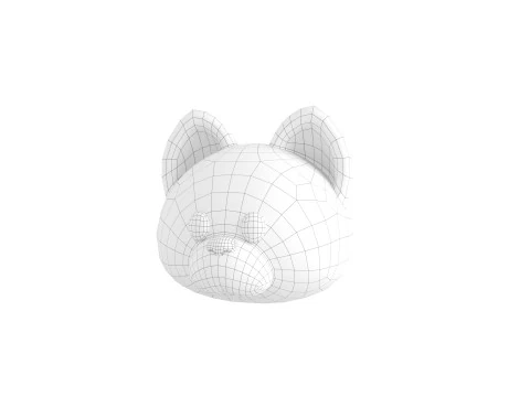 Prop189 Shiba Dog Head 3D Model