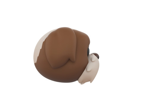 Prop190 Shih Tzu Dog Head 3D 모델