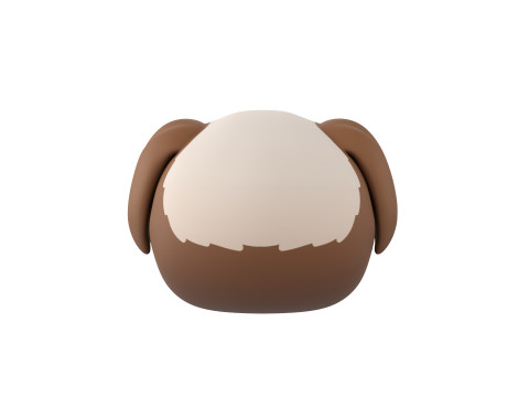 Prop190 Shih Tzu Dog Head 3D 모델