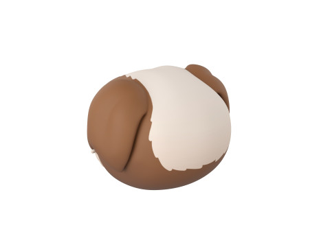 Prop190 Shih Tzu Dog Head 3D 모델