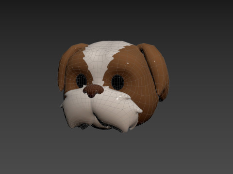 Prop190 Shih Tzu Dog Head 3D 모델