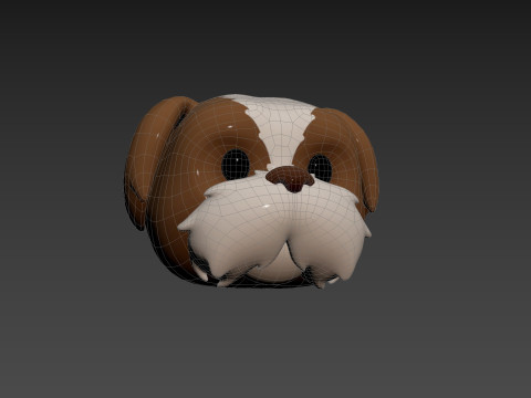 Prop190 Shih Tzu Dog Head 3D 모델
