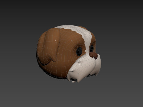 Prop190 Shih Tzu Dog Head 3D 모델