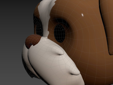 Prop190 Shih Tzu Dog Head 3D 모델