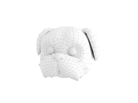 Prop190 Shih Tzu Dog Head 3D 모델