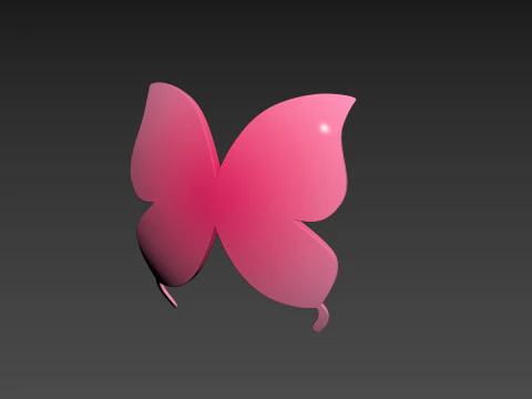 Symbol002 Butterfly 3D Model