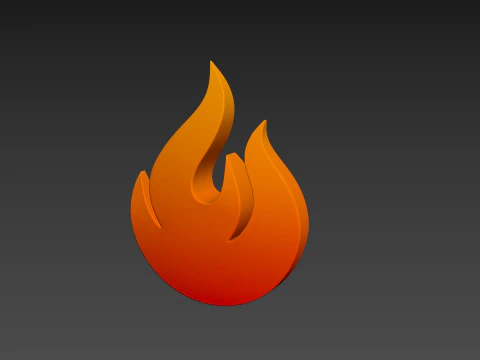 Symbol004 Flame 3D Model