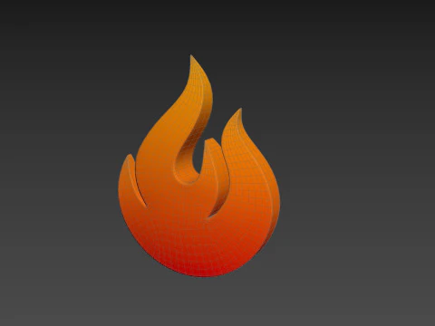 Symbol004 Flame 3D Model