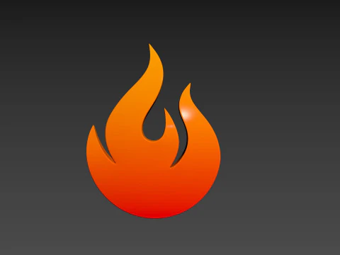 Symbol004 Flame 3D Model
