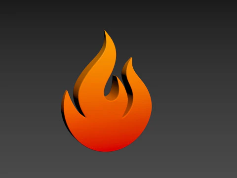 Symbol004 Flame 3D Model