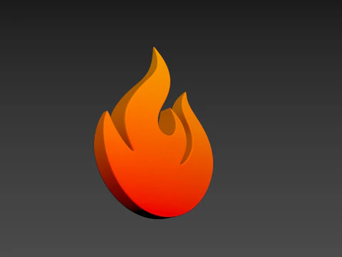 Symbol004 Flame 3D Model