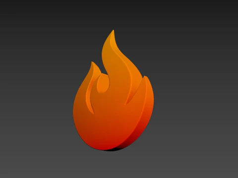 Symbol004 Flame 3D Model