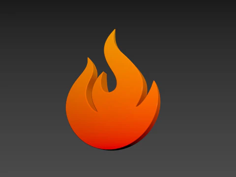 Symbol004 Flame 3D Model