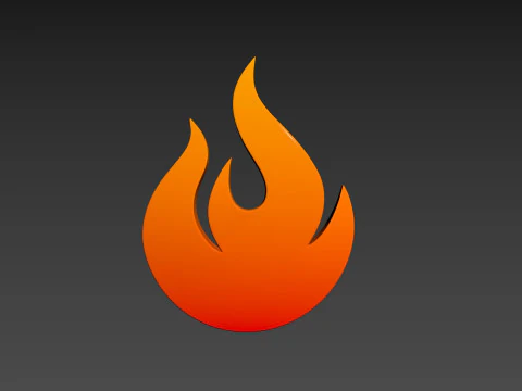 Symbol004 Flame 3D Model