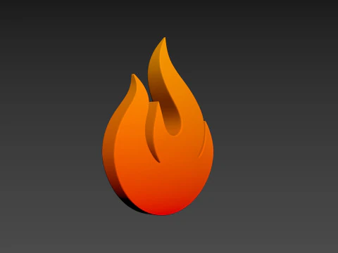 Symbol004 Flame 3D Model