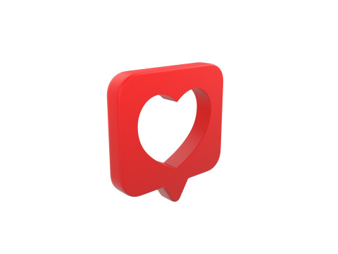 Symbol008 Heart Message Model 3D