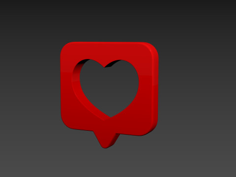 Symbol008 Heart Message Model 3D