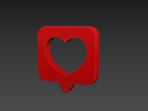 Symbol008 Heart Message Model 3D
