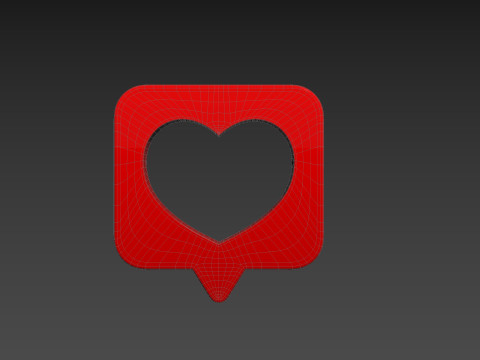 Symbol008 Heart Message Model 3D