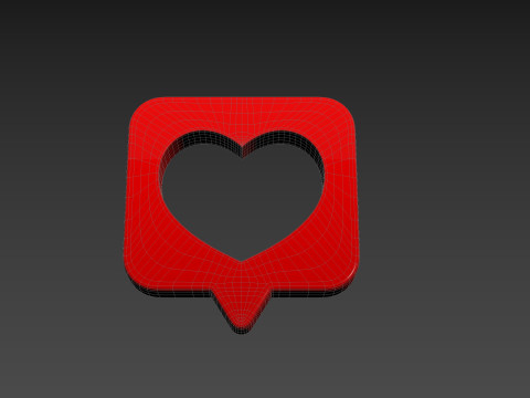 Symbol008 Heart Message Model 3D