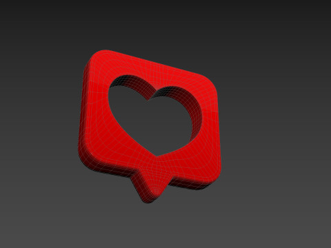 Symbol008 Heart Message Model 3D