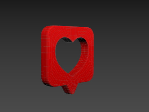 Symbol008 Heart Message Model 3D