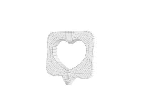 Symbol008 Heart Message Model 3D