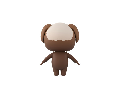Character199 Shih Tzu Dog 3D Model