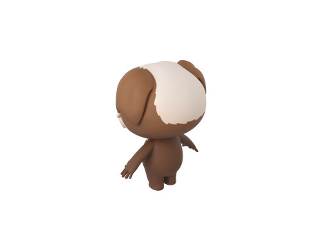 Character199 Shih Tzu Dog 3D Model