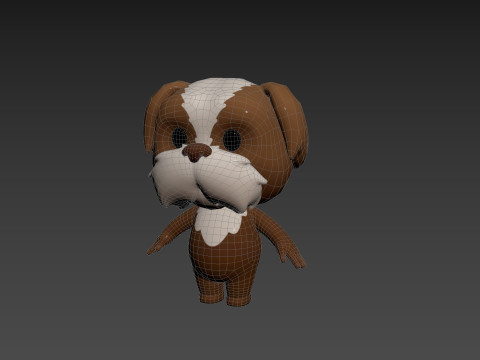 Character199 Shih Tzu Dog 3D Model