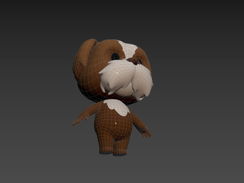 Character199 Shih Tzu Dog 3D Model