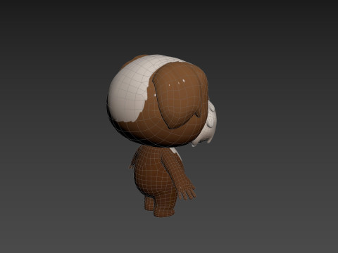 Character199 Shih Tzu Dog 3D Model