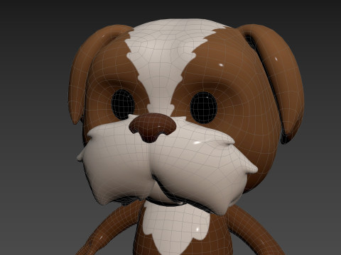 Character199 Shih Tzu Dog 3D Model