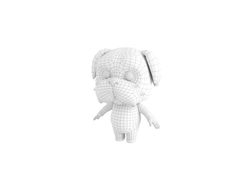 Character199 Shih Tzu Dog 3D Model