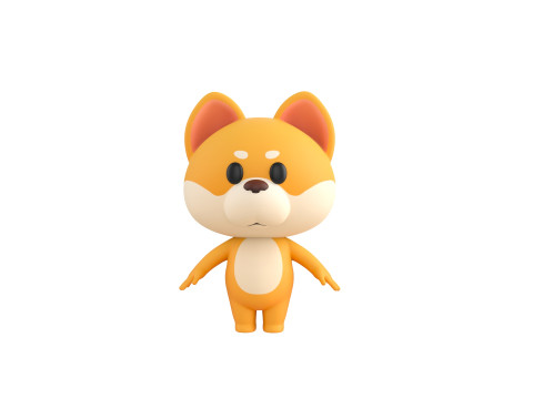 Character200 Shiba Dog Model 3D