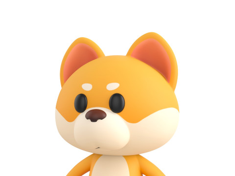 Character200 Shiba Dog Model 3D