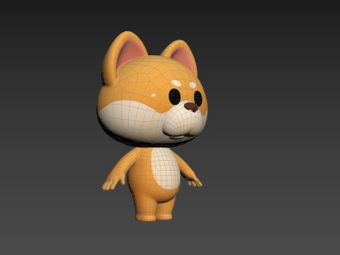 Character200 Shiba Dog Model 3D