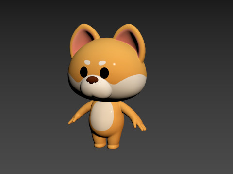Character200 Shiba Dog Model 3D