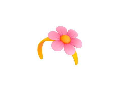 Prop197 Flower Headband Modelo 3D