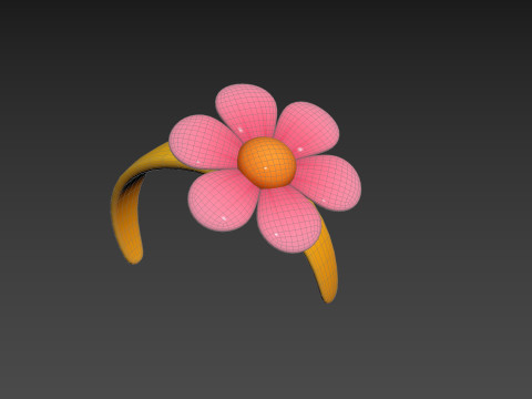 Prop197 Flower Headband Modello 3D