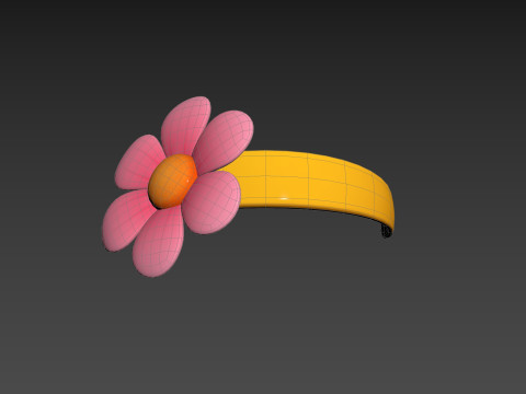 Prop197 Flower Headband Modello 3D