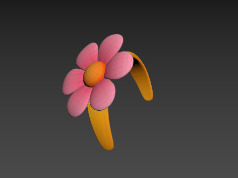 Prop197 Flower Headband Modello 3D