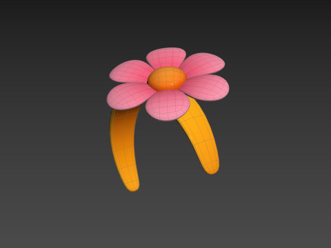 Prop197 Flower Headband Modello 3D