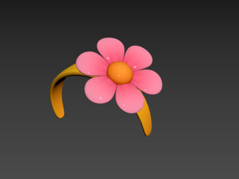 Prop197 Flower Headband Modello 3D