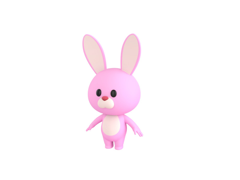 Character201 Bunny 3D Model .c4d .max .obj .3ds .fbx .stl .blend 